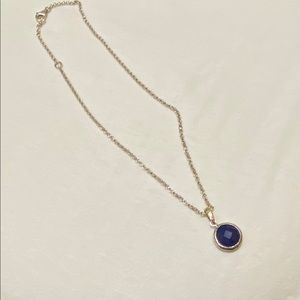 Guerlain sterling silver and lapis pendent